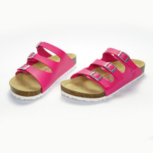 Breeze triple stipe sandal fusia